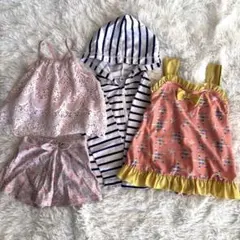 赤ちゃん 水着 3点 女の子 サイズ 90 95 100 ラッシュガード