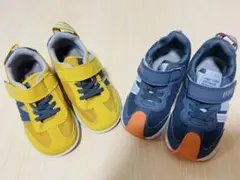 イエロー＆ネイビー IFME イフミー　スニーカー 2足セット
