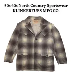 50s60s NorthCountry オンブレチェックウールジャケット