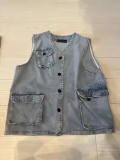neos addictive design デニムベスト M