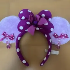 ミニーマウス風 紫色カチューシャ【レア】
