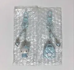 ハローキティ シークレットキーホルダー 水色 2点セット ミニチュア キルト