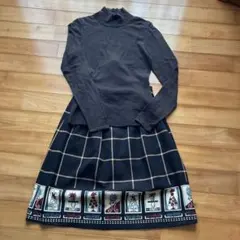 エムズグレイシー♪ブラウンニット&スカート2点セット