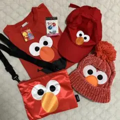 セサミストリート♡エルモなりきりsetおまけにピアス付き