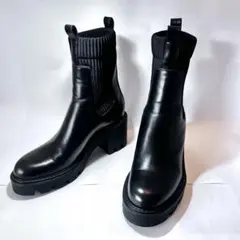 美品⭐︎ZARA 厚底サイドゴアブーツ 38 ブラック