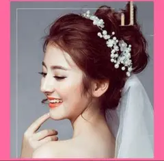 ヘアアクセ　髪飾り　パール　花　結婚式　披露宴　発表会　成人式　可愛い　人気