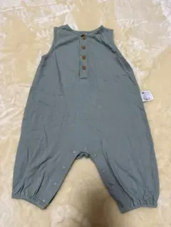 ユニクロ　80 カバーオール　フロントボタンカバーオール　ノースリーブ