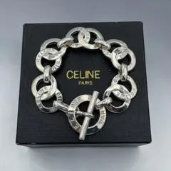 【超希少】CELINE ダブルサークル ブレスレット 925 仏製 ホールマーク 極希少】CELINE ダブルサークル ブレスレット 925 仏製 ホールマーク