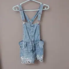 H&M　デニムオーバーオール　ショート　130