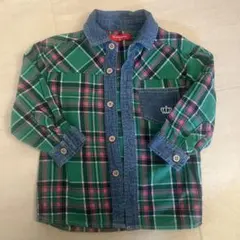 BABYDOLL チェック柄長袖シャツ 90