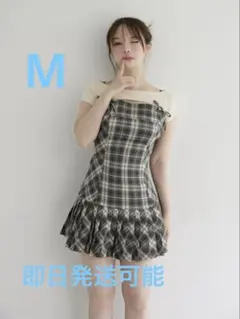 andmary Karen check mini dress M - メルカリ