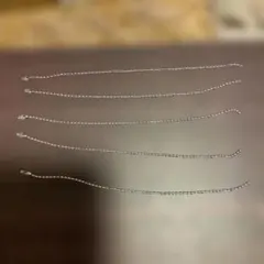 【未使用】極細ボールチェーン1mm5本セット