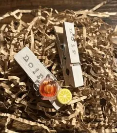 【蘭様専用】レモンティーの木製クリップ②