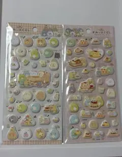 新品未開封♡正規品♡【すみっコぐらし】たぬきのまんまるレストランシール2点セット