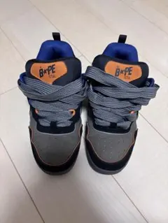 A BATHING APE BAPE STA スニーカー グレー/オレンジ