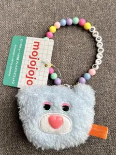 mojojojo ビーズチェーン付きフェイスマスコット2 クマ　くま　水色