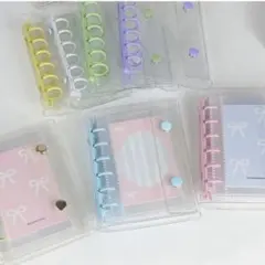 SALE!!新品☆Ａ７シール帳/クリアバインダー(水色)リフィル10枚付き