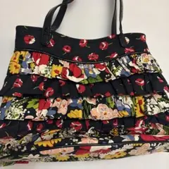 vera bradley花柄フリル バッグレア
