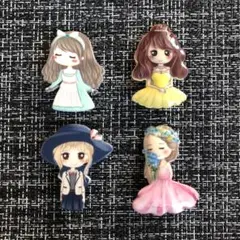〓ヘアクリップ❹〓 アニメ ヘアクリップ 4個セット