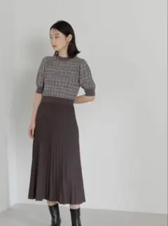 ツイードニットワンピース23AW NATURAL BEAUTY BASIC