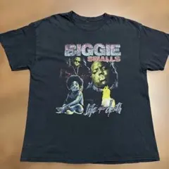 【公式XL】ノトーリアスBIG ビギー ラップTシャツ 黒 ゆるだぼ 古着 派手
