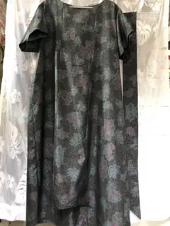 大島紬リメイク　ワンピース