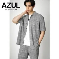 極美品✨アズール アークティックフィールシャツ 千鳥格子 セットアップ 接触冷感