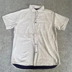 Y382 ライトグレー ボタンアップシャツ