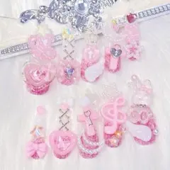 現品ネイルチップ♡平成女児♡量産型♡うさぎ♡ラメグラ♡地雷♡ロリ姫ギャル♡ロング