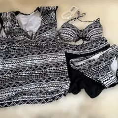 幾何学模様 水着 セット