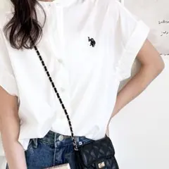 U.S. POLO ASSN.フレンチスリーブワンポイント刺繍シャツ