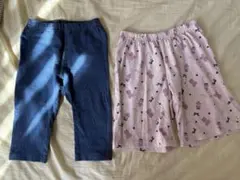 UNIQLO 西松屋　女の子　ハーフパンツ　7部丈　110cm 2枚セット