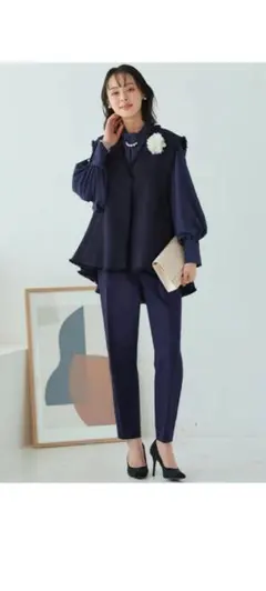 美品 RUIRUE BOUTIQUE ツイードベストパンツセットアップフォーマル