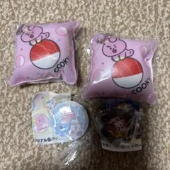 くら寿司　BT21 クッションチャーム2個　ステッカー　缶バッチセット