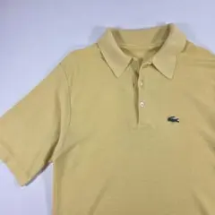 LACOSTE ラコステ 半袖ポロシャツ イエロー ワニロゴ トップス 半袖 M