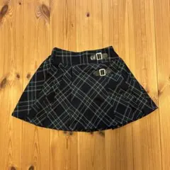 【美品】 チェック プリーツ スカート風キュロット 130
