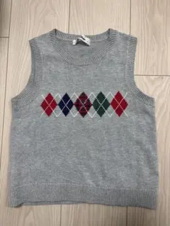 familiar アーガイル柄 ベスト 110 子供　ベスト　コットンファミリア