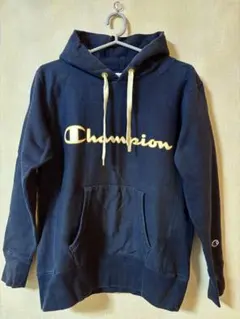 Champion REVERSE WEAVE ネイビー ロゴパーカー Mサイズ