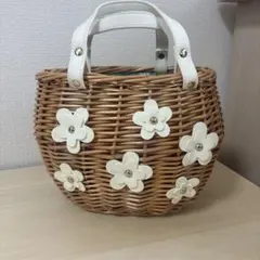 SAMANTHAVEGA 花モチーフ かごバッグ ☆未使用品☆
