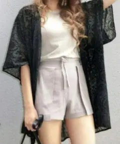 新品　未使用　黒　カーディガン　ペイズリー