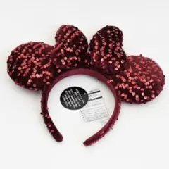 【新品タグ付き】カチューシャ ミニー スパンコール 赤