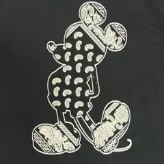 ディズニーTシャツ　ミッキーマウス　ペイズリー模様プリントTシャツ　「古着」
