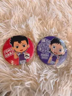 【弱虫ペダル　2点おまとめ】　京伏　石垣　御堂筋　BIG缶バッジ