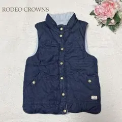 ロデオクラウンズ　リバーシブル ベスト　レディース　デニム/コーデュロイ