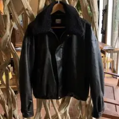 ボア レザー ボンバーJKT 短丈 musinsa asclo nugu