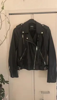 ZARA ブラック ライダースジャケット　S