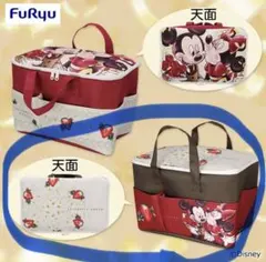 ミッキー＆ミニー セレブリティフォト 大きなポッケ付きバスケット【ブラック】