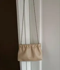 CAPRICIEUX LEMAGE チェーンギャザーポーチバック ベージュ
