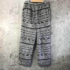 Y5730古着　柄パンツ　パジャマパンツ　グレー　90s Y2K