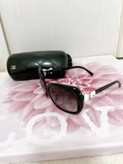 CHANEL 香奈兒 緞帶 太陽眼鏡 黑黑色漸層